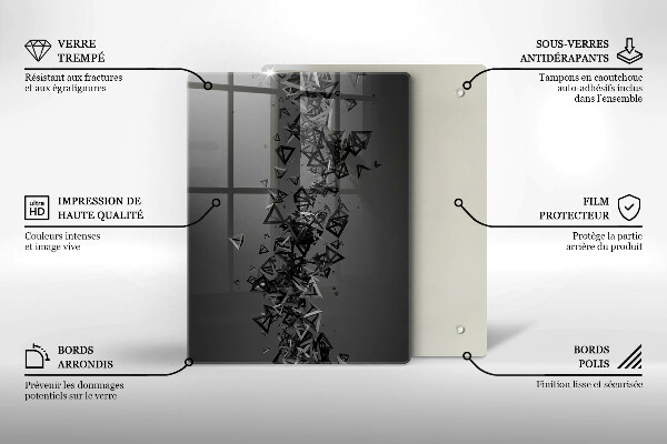 Üveg vágódeszka Színes pixel négyzetek