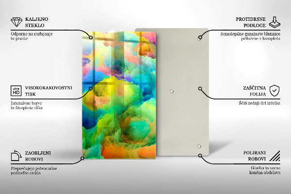 Üveg vágódeszka Színes absztrakció