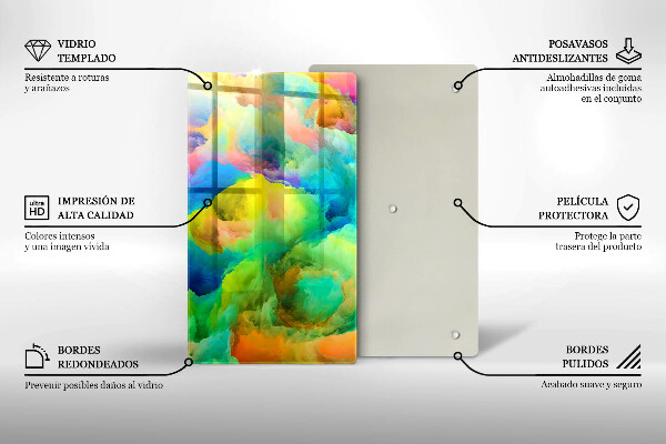 Üveg vágódeszka Színes absztrakció