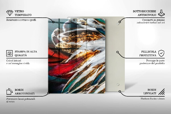 Üveg vágódeszka Színes absztrakció