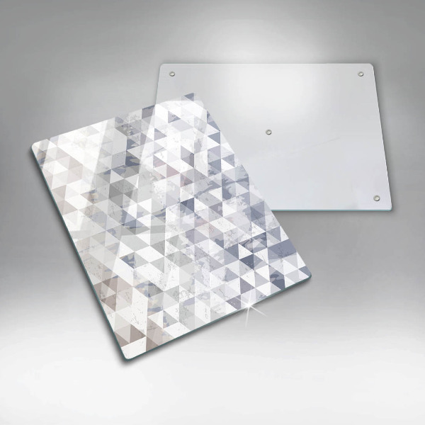 Üveg vágódeszka Háromszög minta