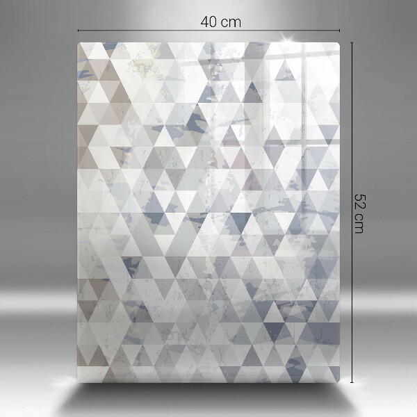Üveg vágódeszka Háromszög minta