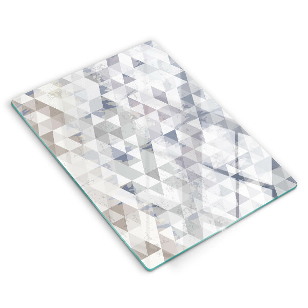Üveg vágódeszka Háromszög minta