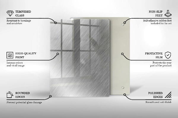 Üveg vágódeszka Háromszög minta