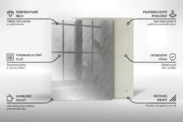 Üveg vágódeszka Háromszög minta