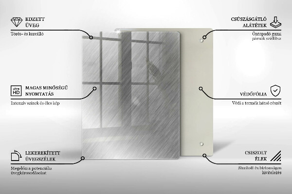 Üveg vágódeszka Háromszög minta