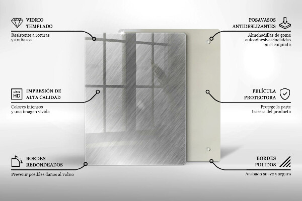 Üveg vágódeszka Háromszög minta