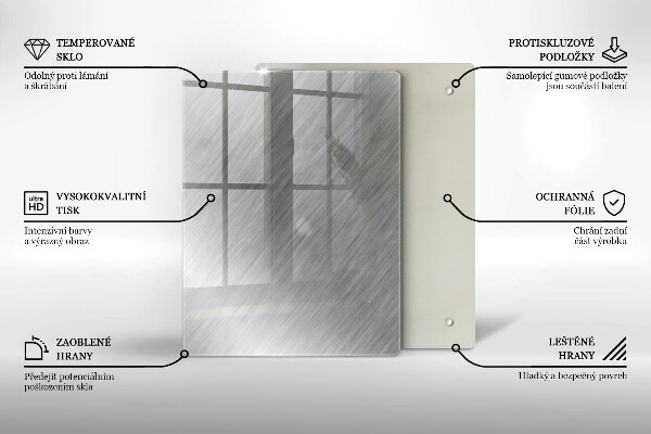 Üveg vágódeszka Háromszög minta