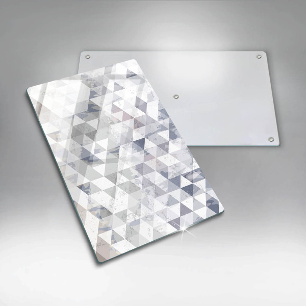 Üveg vágódeszka Háromszög minta