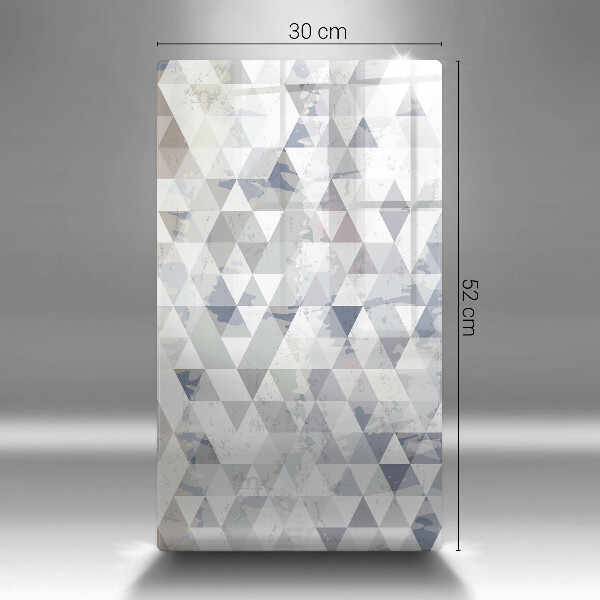 Üveg vágódeszka Háromszög minta