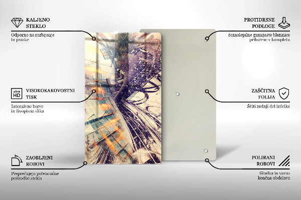 Üveg vágódeszka Modern kompozíció