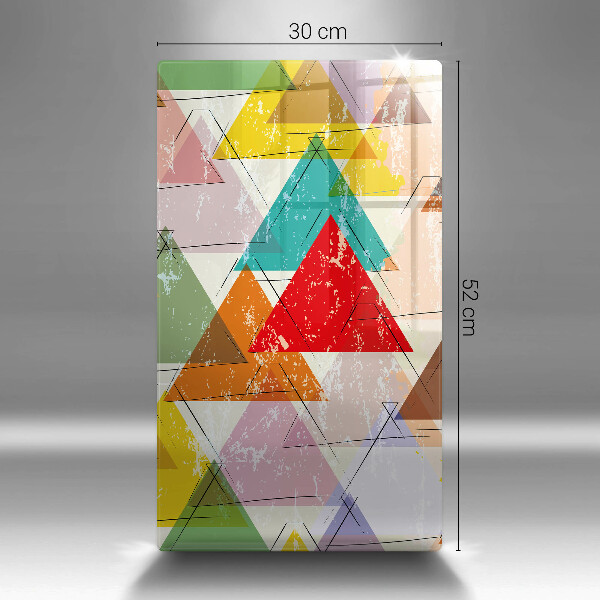 Üveg vágódeszka Festett háromszögek