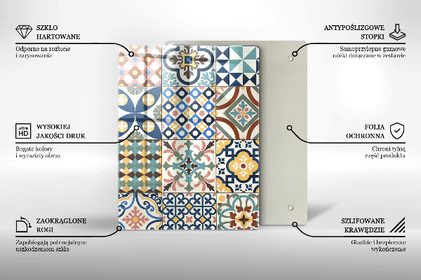 Üveg vágódeszka Finom fehér márvány