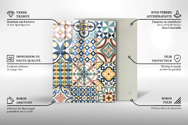 Üveg vágódeszka Finom fehér márvány