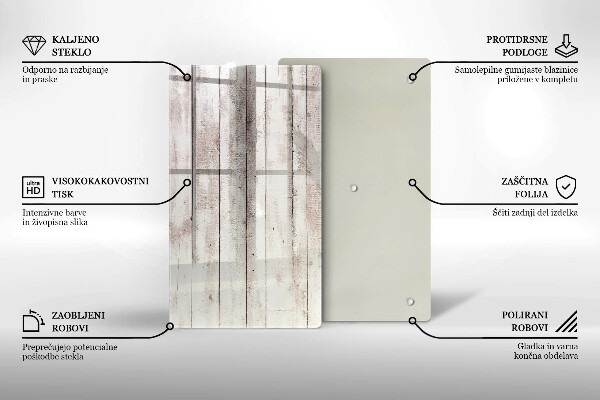 Üveg vágódeszka Régi fa táblák