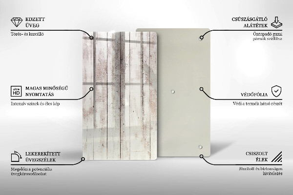 Üveg vágódeszka Régi fa táblák