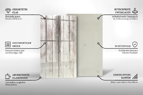 Üveg vágódeszka Régi fa táblák