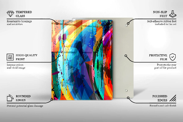 Üveg vágódeszka Vad dzsungel levelei