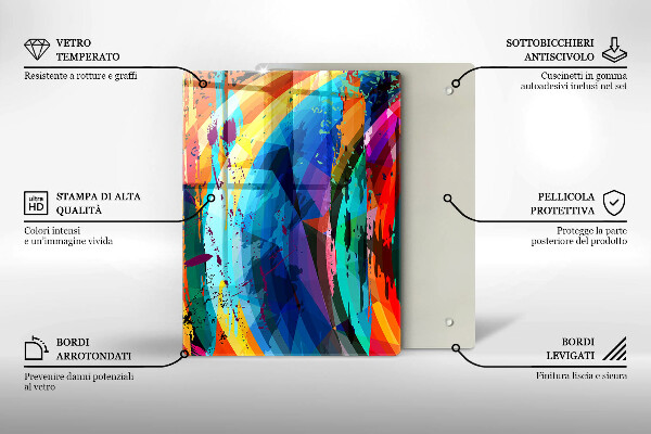Üveg vágódeszka Vad dzsungel levelei