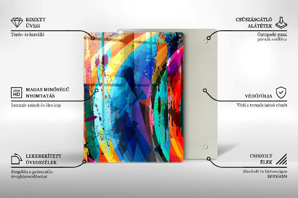 Üveg vágódeszka Vad dzsungel levelei