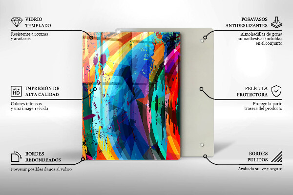 Üveg vágódeszka Vad dzsungel levelei