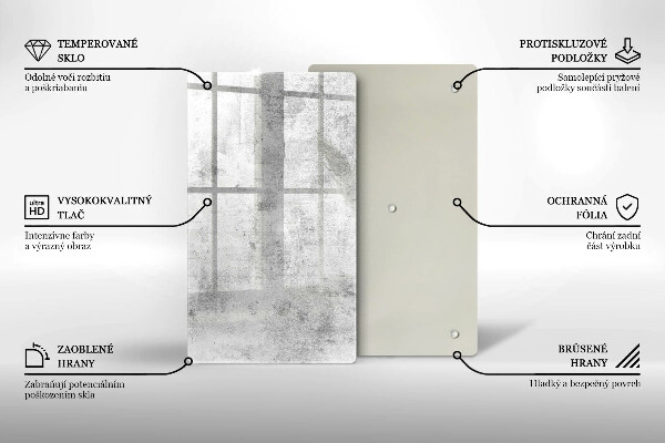 Üveg vágódeszka Beton textúra