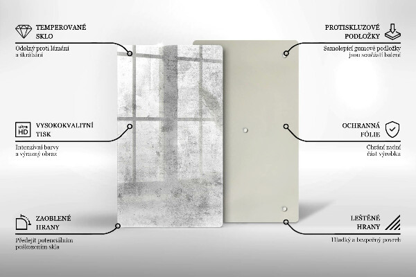 Üveg vágódeszka Beton textúra