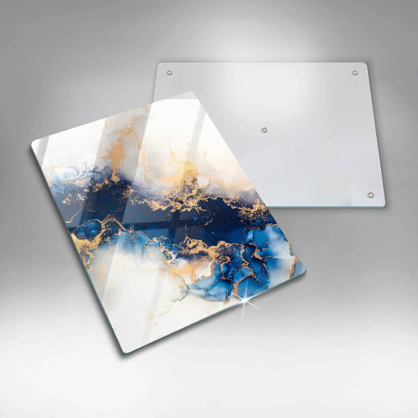 Üveg vágódeszka Absztrakció kékkel