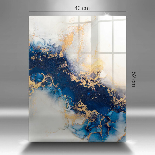 Üveg vágódeszka Absztrakció kékkel