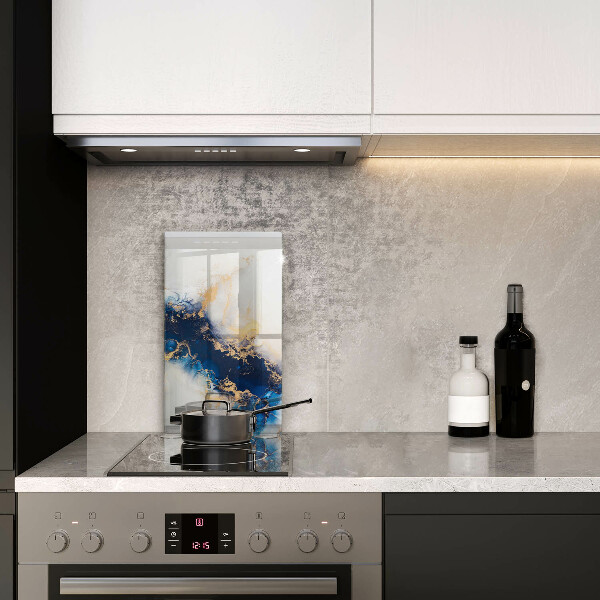 Üveg vágódeszka Absztrakció kékkel