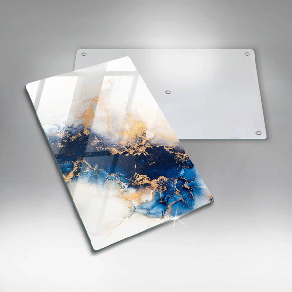 Üveg vágódeszka Absztrakció kékkel