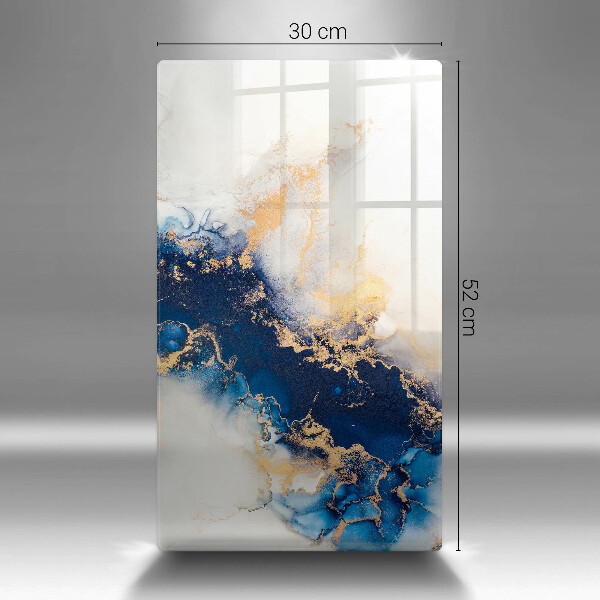 Üveg vágódeszka Absztrakció kékkel