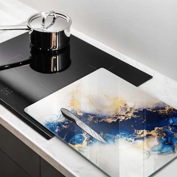 Üveg vágódeszka Absztrakció kékkel