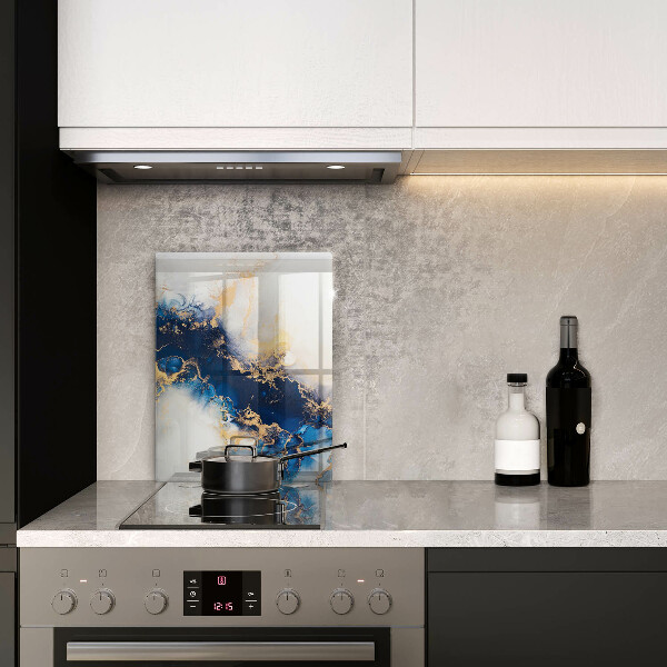 Üveg vágódeszka Absztrakció kékkel