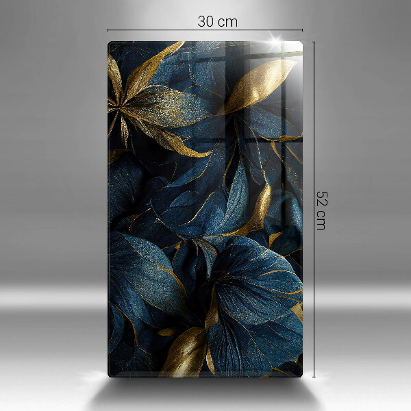 Üveg vágódeszka Dekoratív levelek arannyal