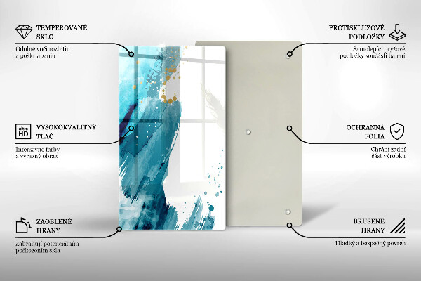 Üveg vágódeszka Kék foltok