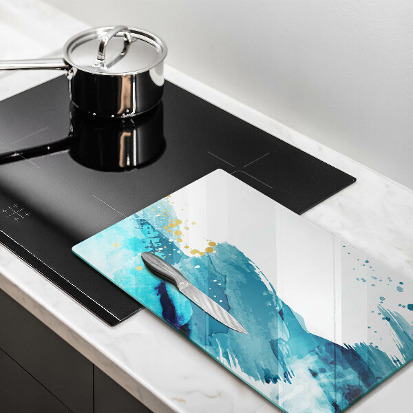 Üveg vágódeszka Kék foltok