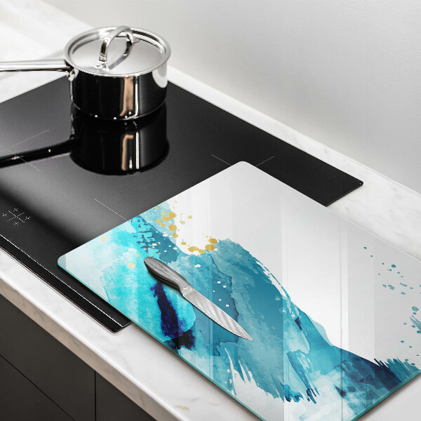 Üveg vágódeszka Kék foltok