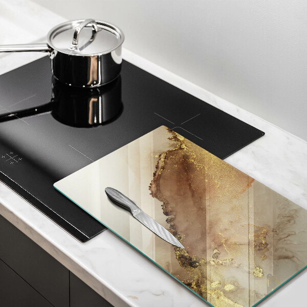 Üveg vágódeszka Arany absztrakció