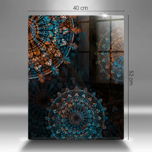 Üveg vágódeszka Boho vintage kerekek