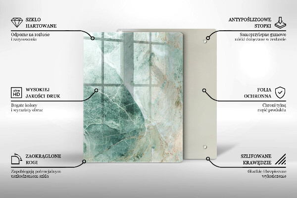 Üveg vágódeszka Boho vintage kerekek