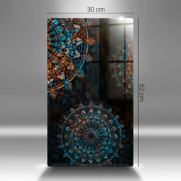 Üveg vágódeszka Boho vintage kerekek