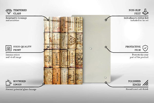 Üveg vágódeszka Régi bordugók