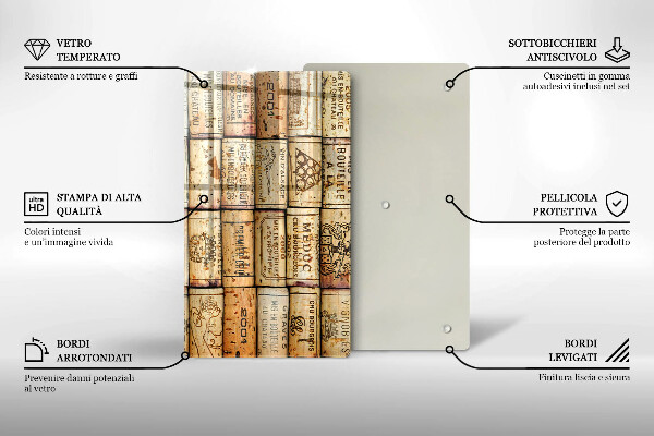 Üveg vágódeszka Régi bordugók