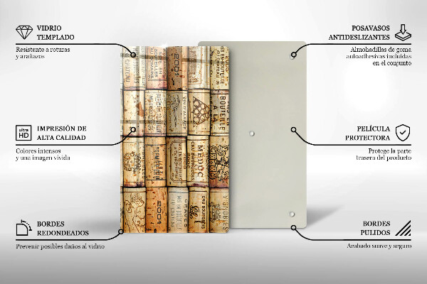 Üveg vágódeszka Régi bordugók