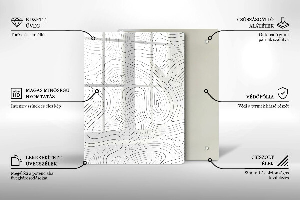 Üveg vágódeszka Régi bordugók