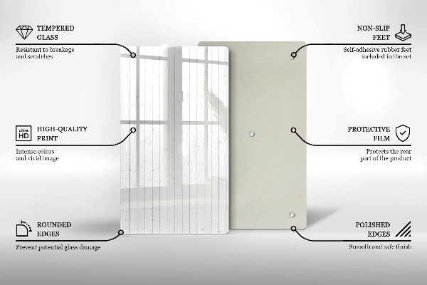 Üveg vágódeszka Modern világos táblák