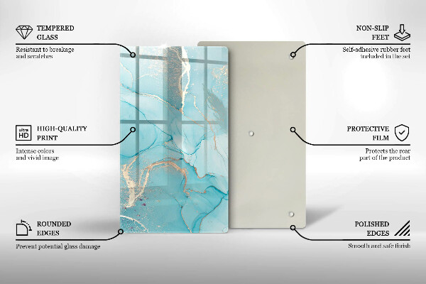 Üveg vágódeszka Kő absztrakció