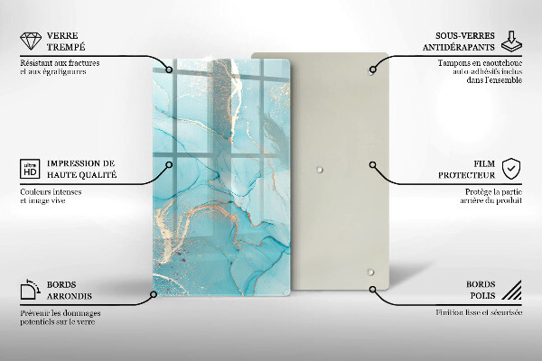 Üveg vágódeszka Kő absztrakció