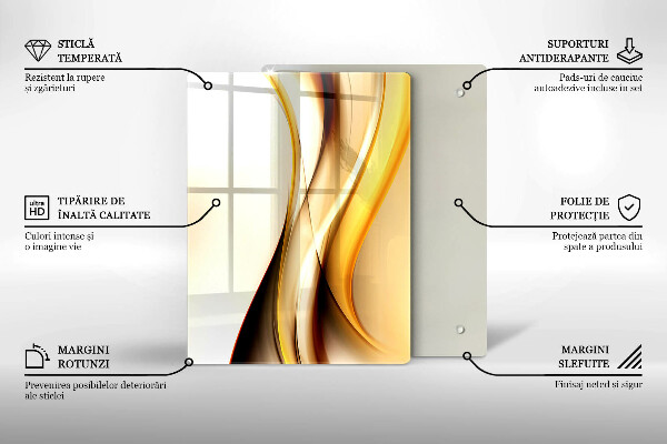 Üveg vágódeszka Kő absztrakció